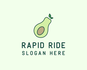 Organic Avocado Fruit logo design