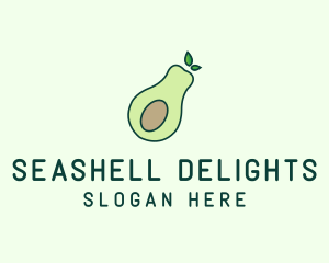 Organic Avocado Fruit logo design