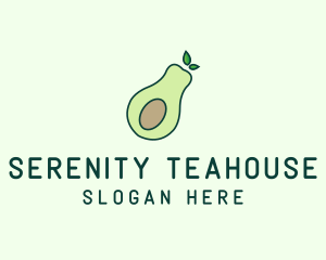 Organic Avocado Fruit logo design