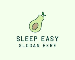 Organic Avocado Fruit logo design