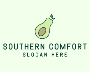 Organic Avocado Fruit logo design