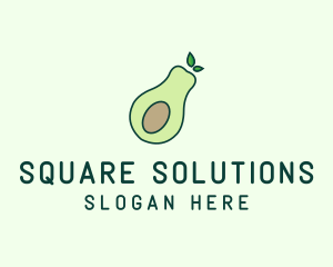 Organic Avocado Fruit logo design