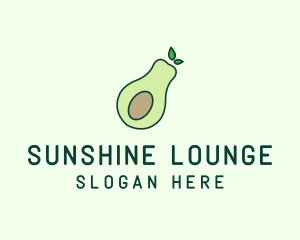 Organic Avocado Fruit logo design