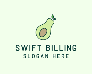 Organic Avocado Fruit logo design