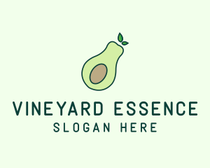 Organic Avocado Fruit logo design