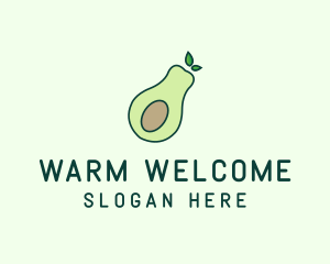 Organic Avocado Fruit logo design