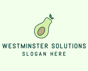 Organic Avocado Fruit logo design