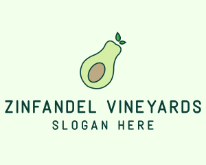 Organic Avocado Fruit logo design