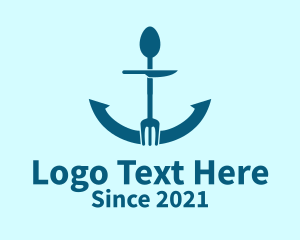 Utensils - Blue Anchor Diner logo design