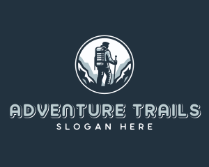 Survival Mountaineering Hike  logo design