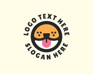 Round - Puppy Dog Tongue logo design