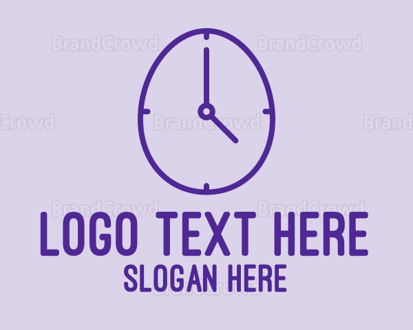 Purple Egg Clock Logo