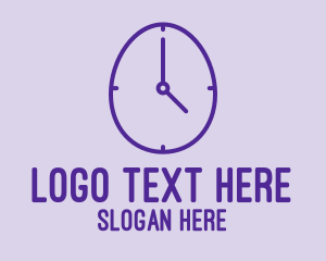 Egg - Purple Egg Clock logo design