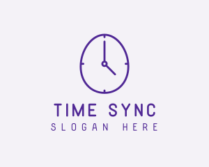 Purple Egg Clock  logo design