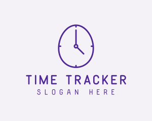 Purple Egg Clock  logo design