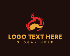 Meal - Chicken Wing Fire logo design