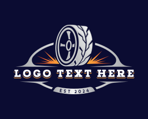 Automobile - Car Tire Mechanic logo design