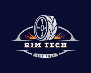 Rim - Car Tire Mechanic logo design
