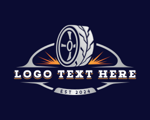 Wheel - Car Tire Mechanic logo design