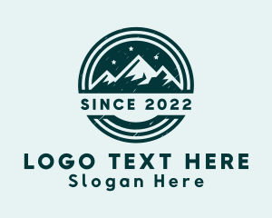 Hiking - Starry Alpine Mountaineer logo design