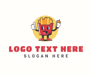 Cook - French Fries Fast Food logo design