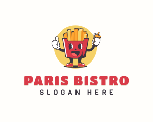 French Fries Fast Food logo design