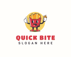 Takeout - French Fries Fast Food logo design