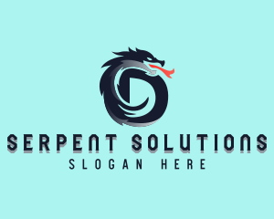 Serpent - Serpent Dragon Letter D logo design