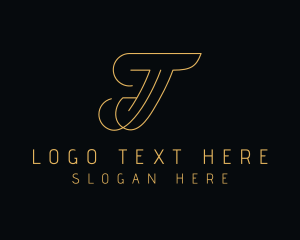 Letter T - Yellow Letter T Boutique logo design