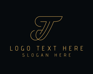 Yellow Letter T Boutique Logo