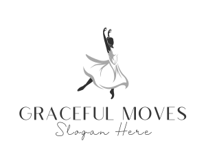 Dancing Performer Lady logo design