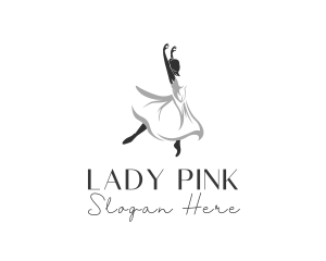 Dancing Performer Lady logo design