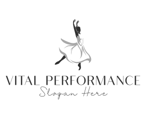 Performance - Dancing Performer Lady logo design