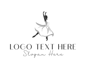 Dress - Dancing Performer Lady logo design