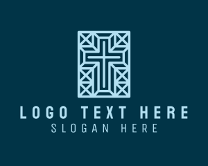 Pastor - Geometric Holy Cross logo design