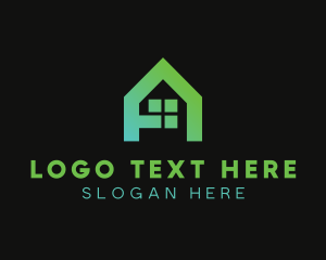 House Property Realty Letter A logo design