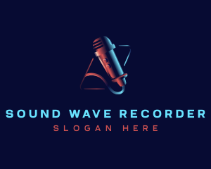 Microphone Sing Record logo design