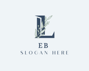 Flower - Elegant Foliage Letter L logo design