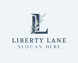 Elegant Foliage Letter L logo design