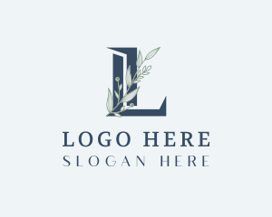 Luxe - Elegant Foliage Letter L logo design