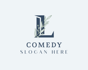 Cosmetics - Elegant Foliage Letter L logo design