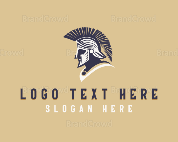 Medieval Soldier Spartan Logo