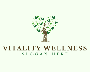 Heart Lady Wellness logo design