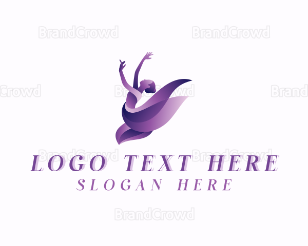 Woman Dancing Ballerina Logo