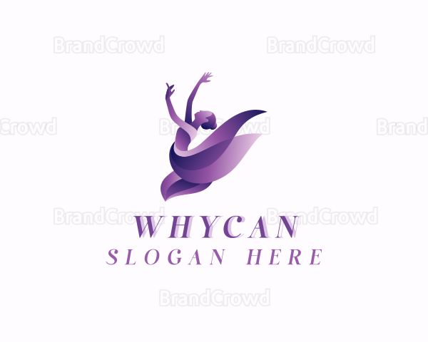 Woman Dancing Ballerina Logo