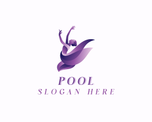 Woman Dancing Ballerina Logo