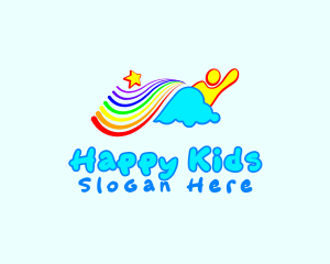 Rainbow Star Kid logo design