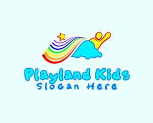 Rainbow Star Kid logo design