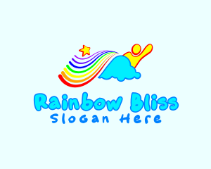 Rainbow Star Kid logo design