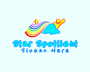 Rainbow Star Kid logo design